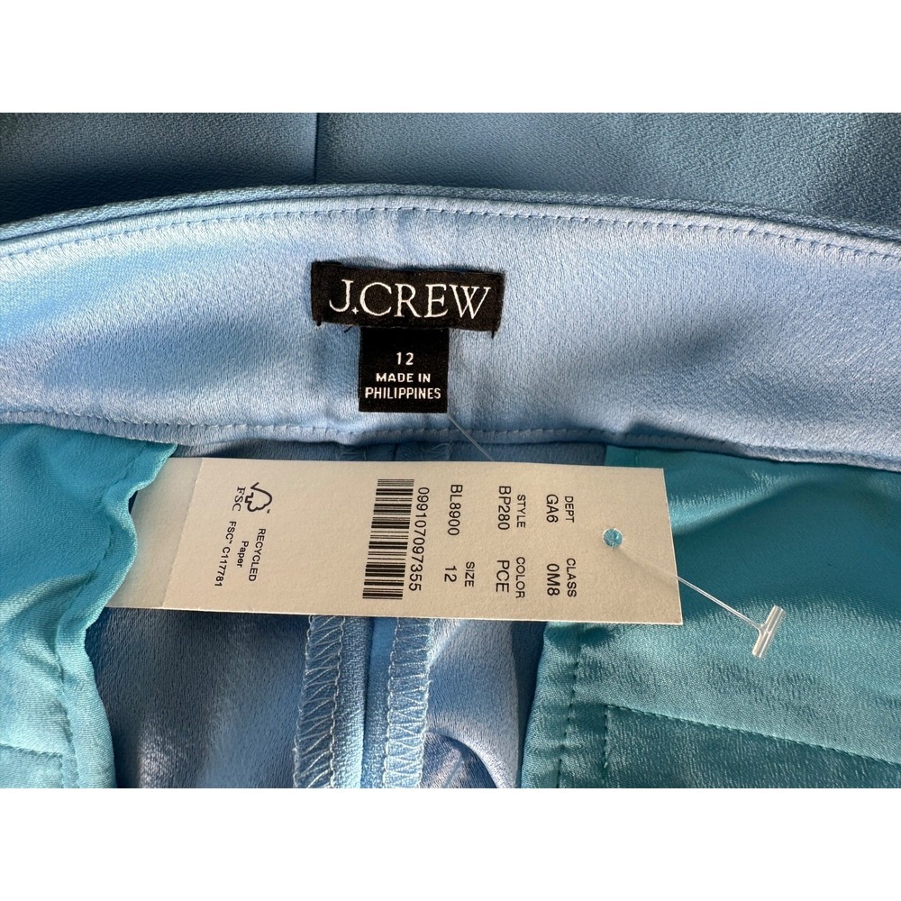 J Crew High Rise Limited Edition Suit Shorts in City Crepe Sz 12 Pale Blue BP280 - Picture 5 of 5